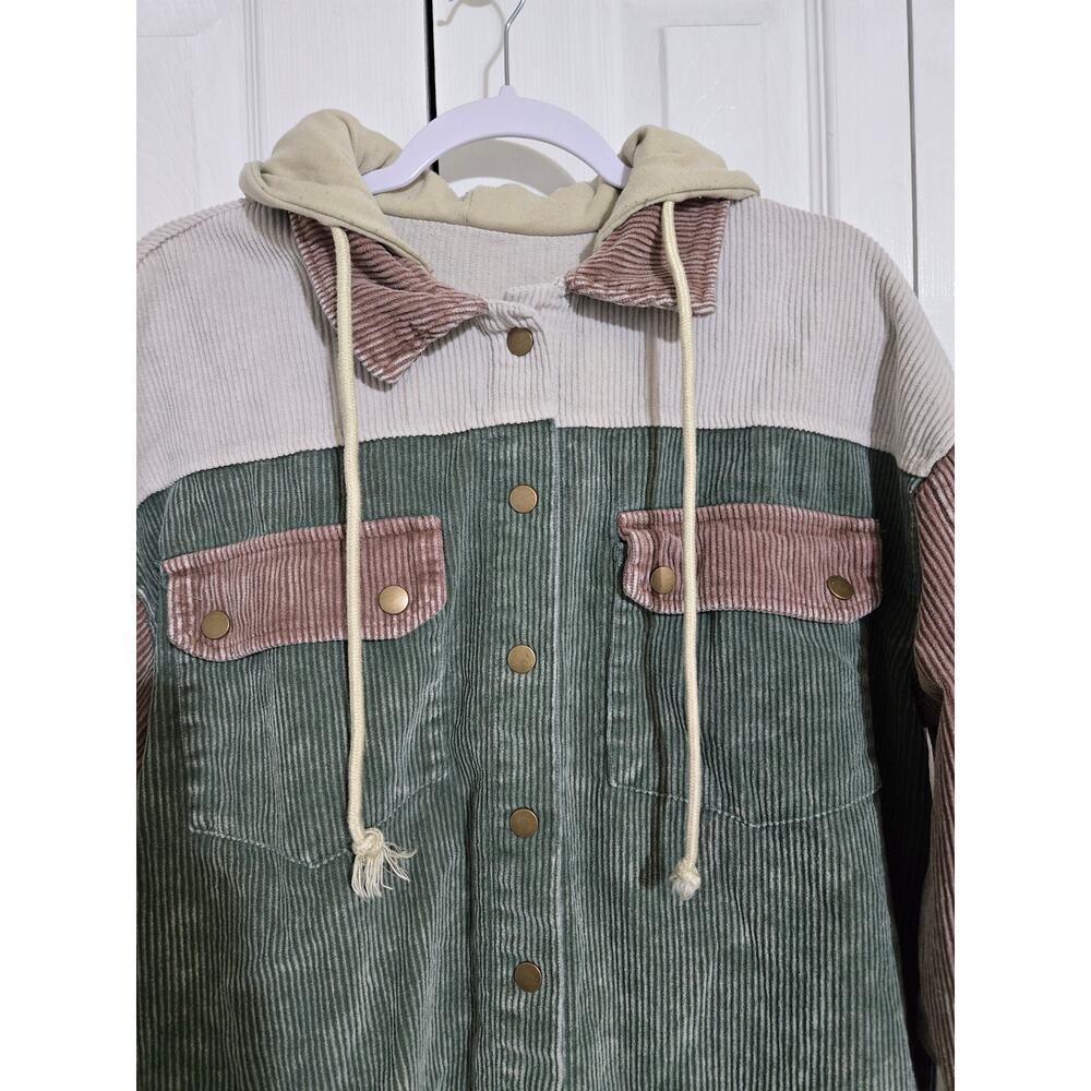 Unknown brand xl women's corduroy hooded shacket - Picture 4 of 9